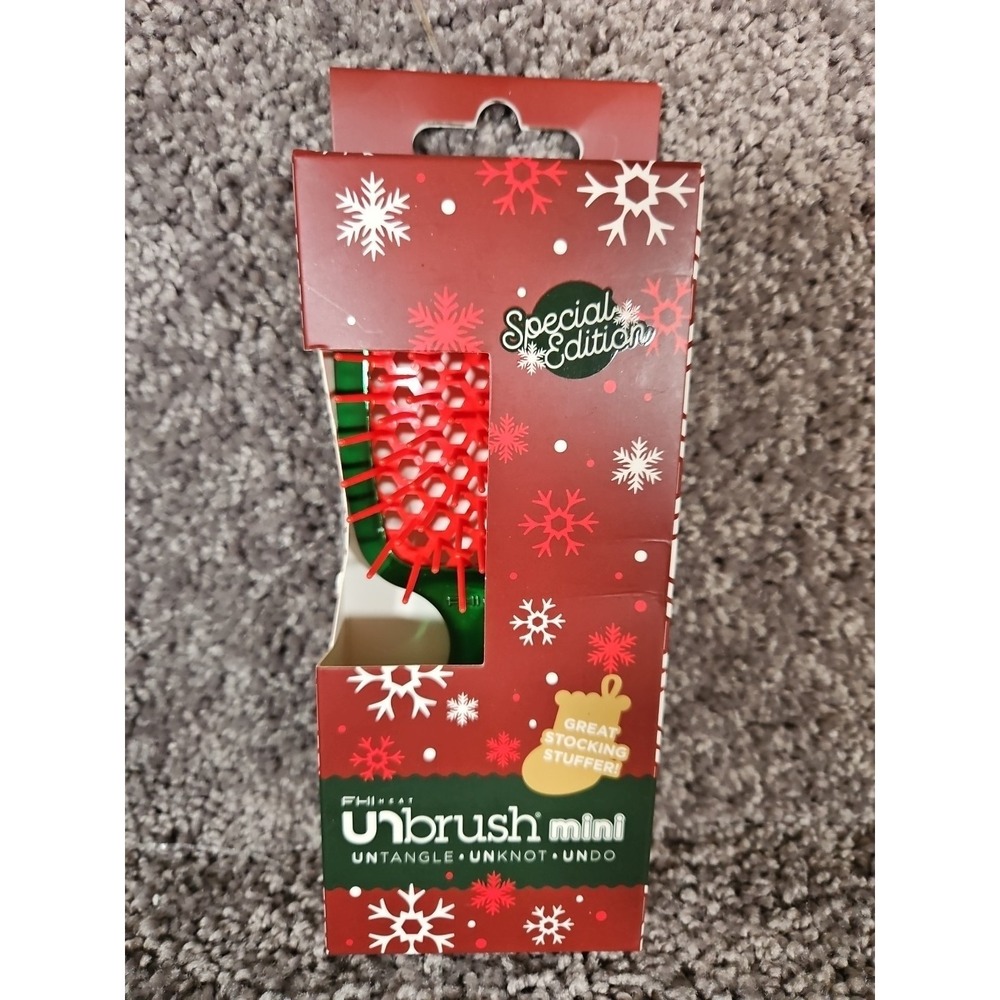 Unbrush Mini Holiday Hair Brush HOLLY - New